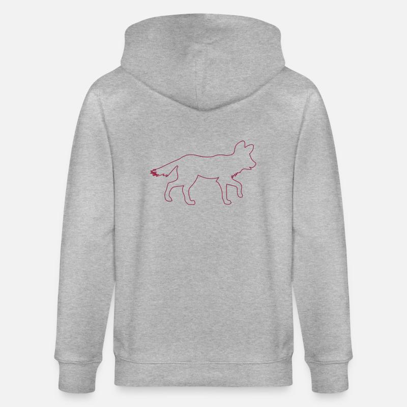 fuchs 1 - Stanley/Stella Unisex Bio-Kapuzenjacke CULTIVATOR  - Grau meliert