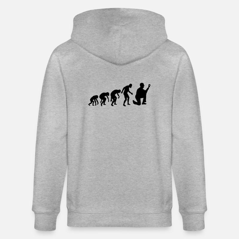 ÉVOLUTION DE LA MÉCANIQUE ! - Veste à capuche bio CULTIVATOR Stanley/Stella Unisexe - gris chiné