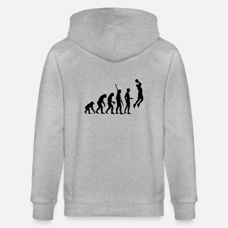 evolution_basketball_b_1c - Veste à capuche bio CULTIVATOR Stanley/Stella Unisexe - gris chiné