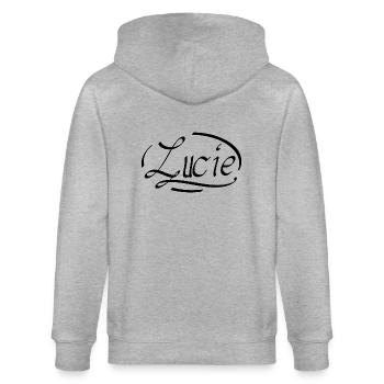 Lucie - Veste à capuche bio CULTIVATOR Stanley/Stella Unisexe - gris chiné - Dos - Luana (180cm)