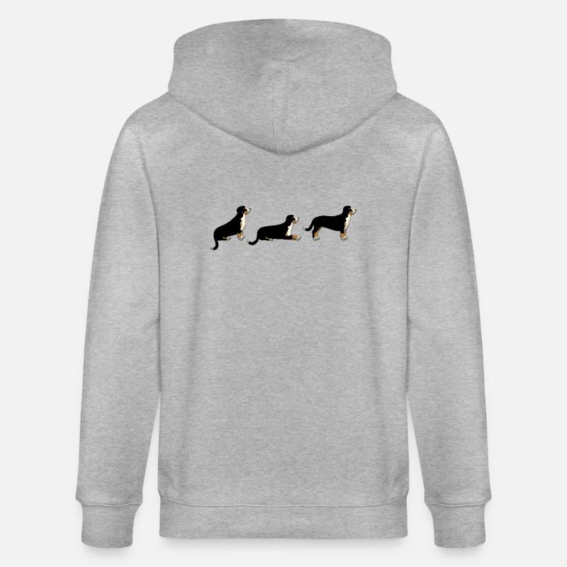 Sitz Platz Steh Entlebuch - Stanley/Stella Unisex Bio-Kapuzenjacke CULTIVATOR  - Grau meliert