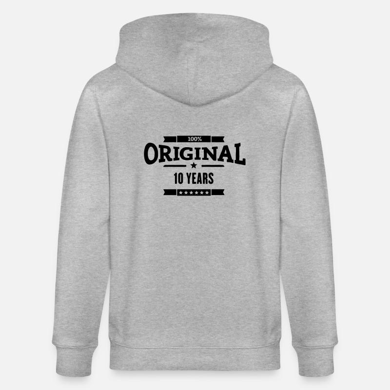 Original 10 Years - Stanley/Stella Unisex Bio-Kapuzenjacke CULTIVATOR  - Grau meliert
