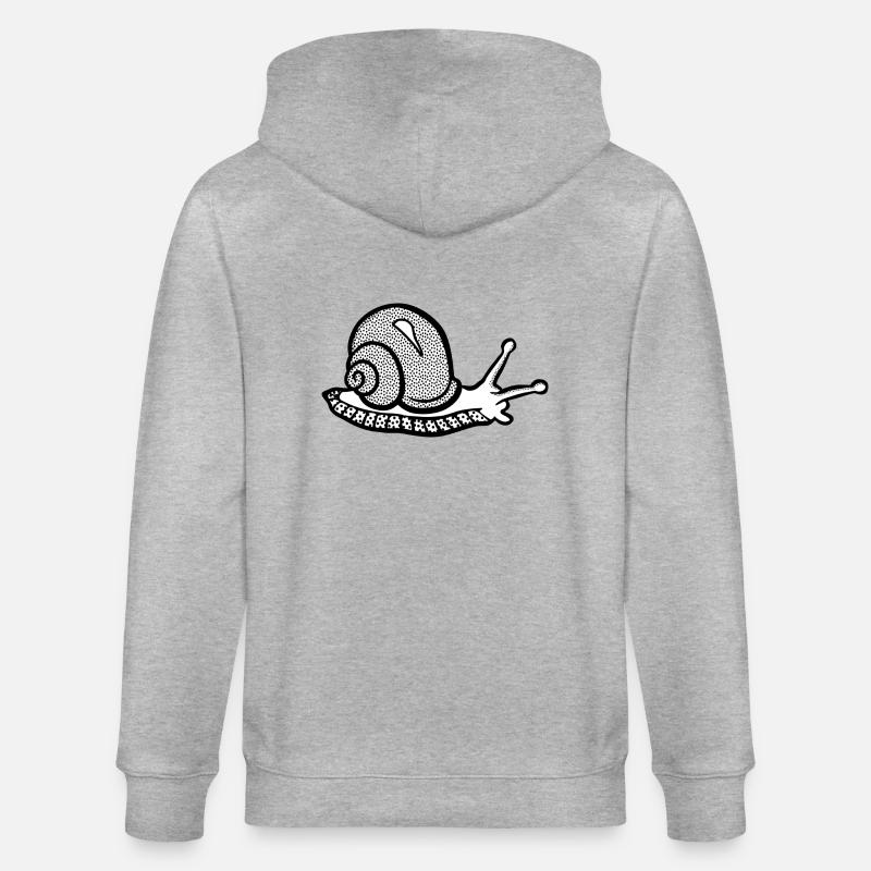 Snail noir et withe - Veste à capuche bio CULTIVATOR Stanley/Stella Unisexe - gris chiné
