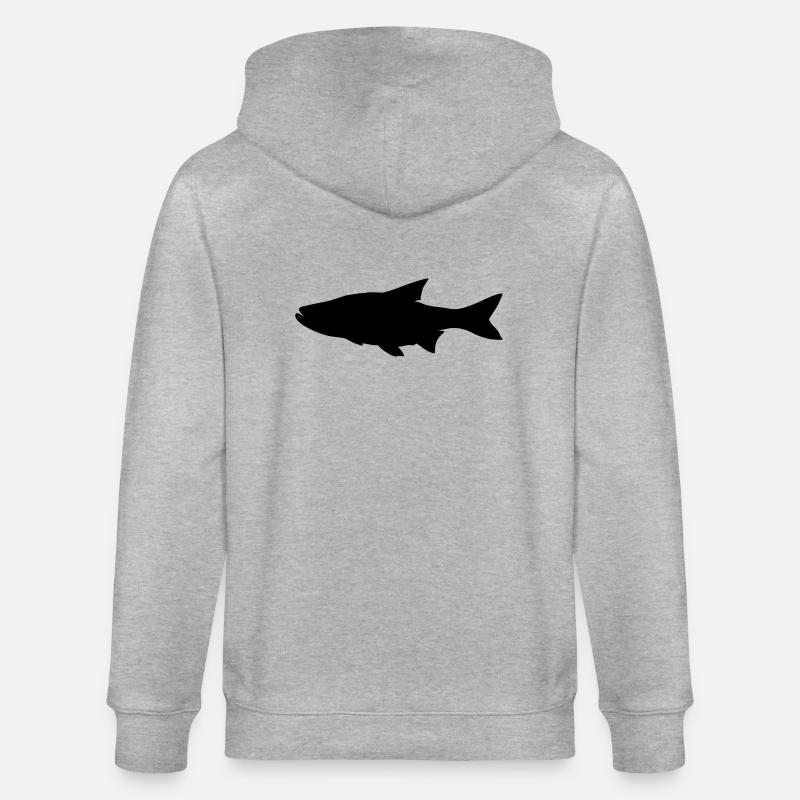 Silhouette de poisson asp - Veste à capuche bio CULTIVATOR Stanley/Stella Unisexe - gris chiné