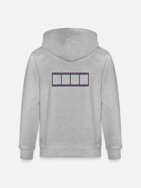 3d movie film reel video movie cinema look watch - Stanley/Stella CULTIVATOR  Unisex Organic Hooded Jacket - heather grey
