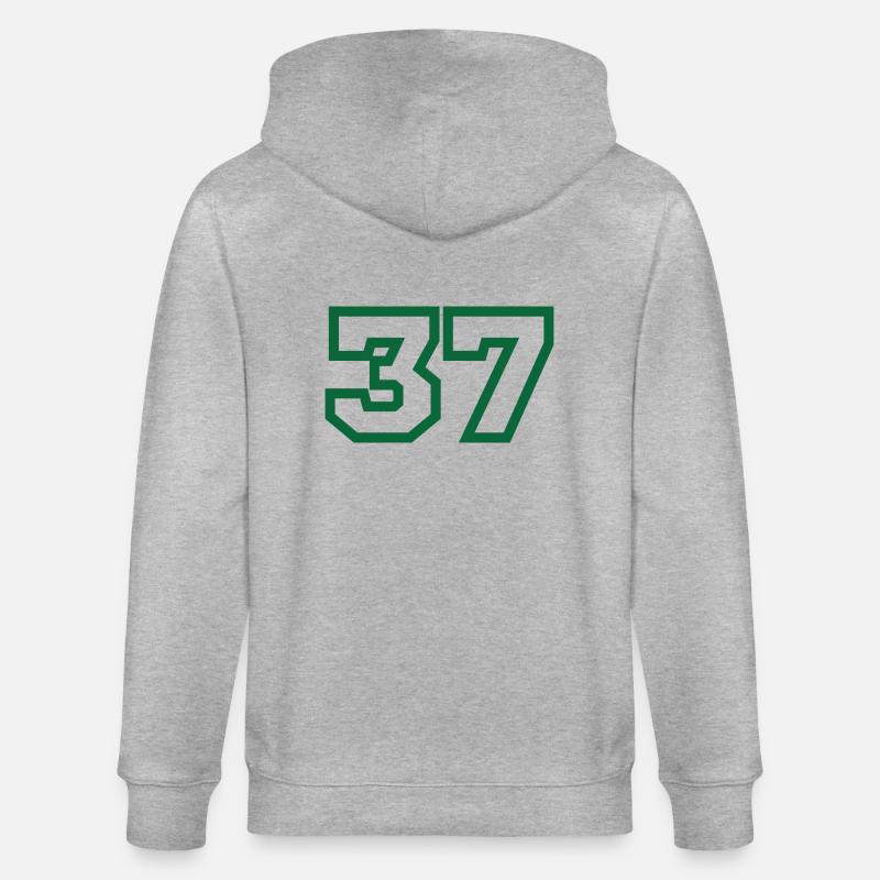 Numéro 37 sport vert - Veste à capuche bio CULTIVATOR Stanley/Stella Unisexe - gris chiné