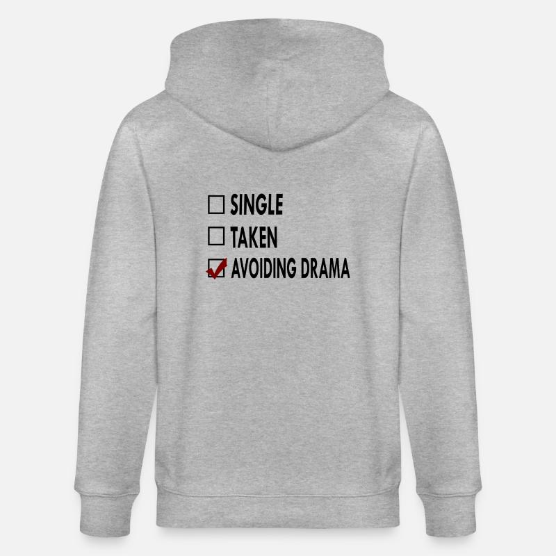 SINGLE noir blanc AVOIDING - Veste à capuche bio CULTIVATOR Stanley/Stella Unisexe - gris chiné