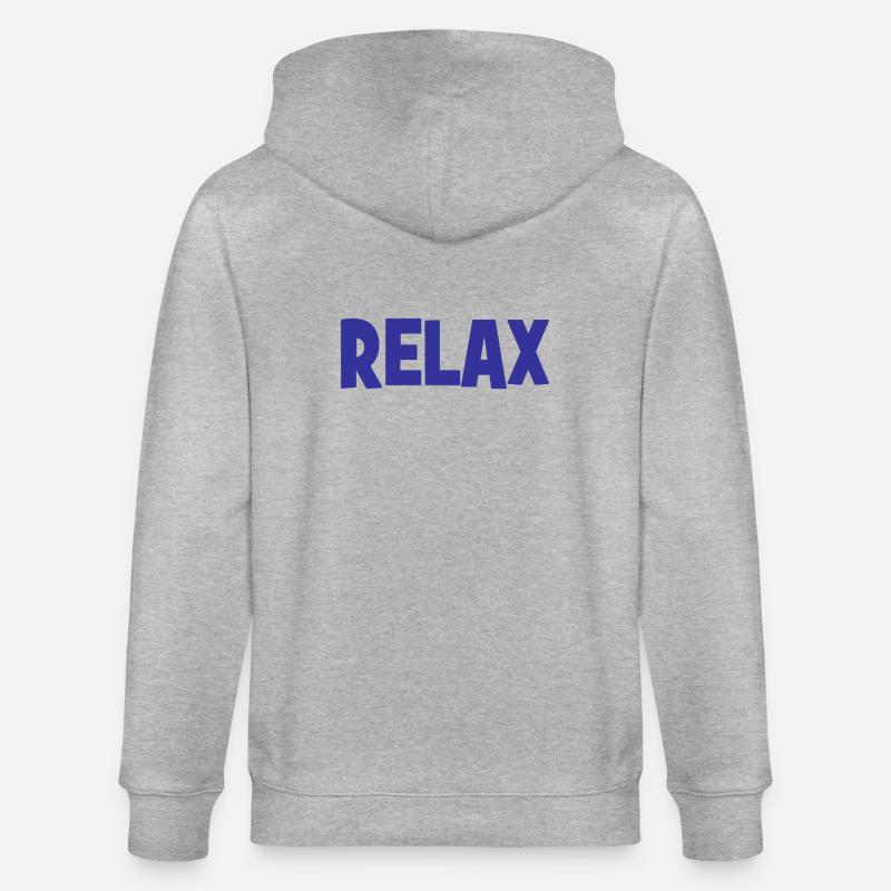 RELAX - Relax - Relax - chill - chill - Veste à capuche bio CULTIVATOR Stanley/Stella Unisexe - gris chiné