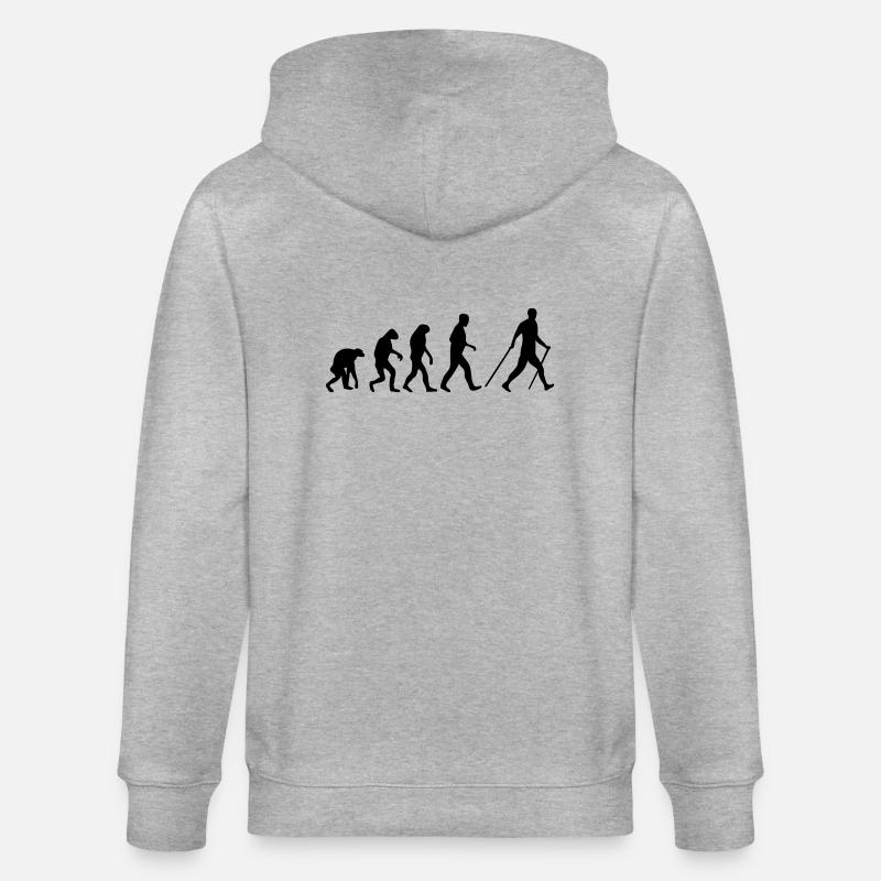 nordic walking evolution - Veste à capuche bio CULTIVATOR Stanley/Stella Unisexe - gris chiné