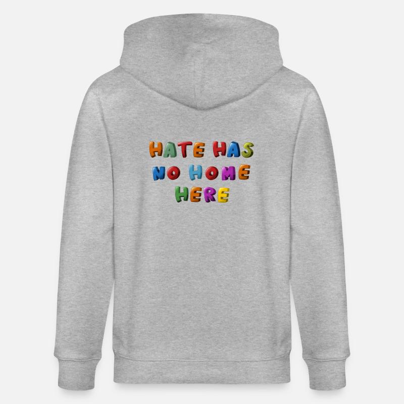 hate has no home here - Stanley/Stella Unisex Bio-Kapuzenjacke CULTIVATOR  - Grau meliert