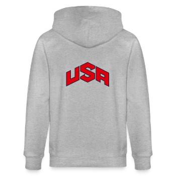 USA - Stanley/Stella CULTIVATOR  Unisex Organic Hooded Jacket - heather grey - Back - Luana (180cm)