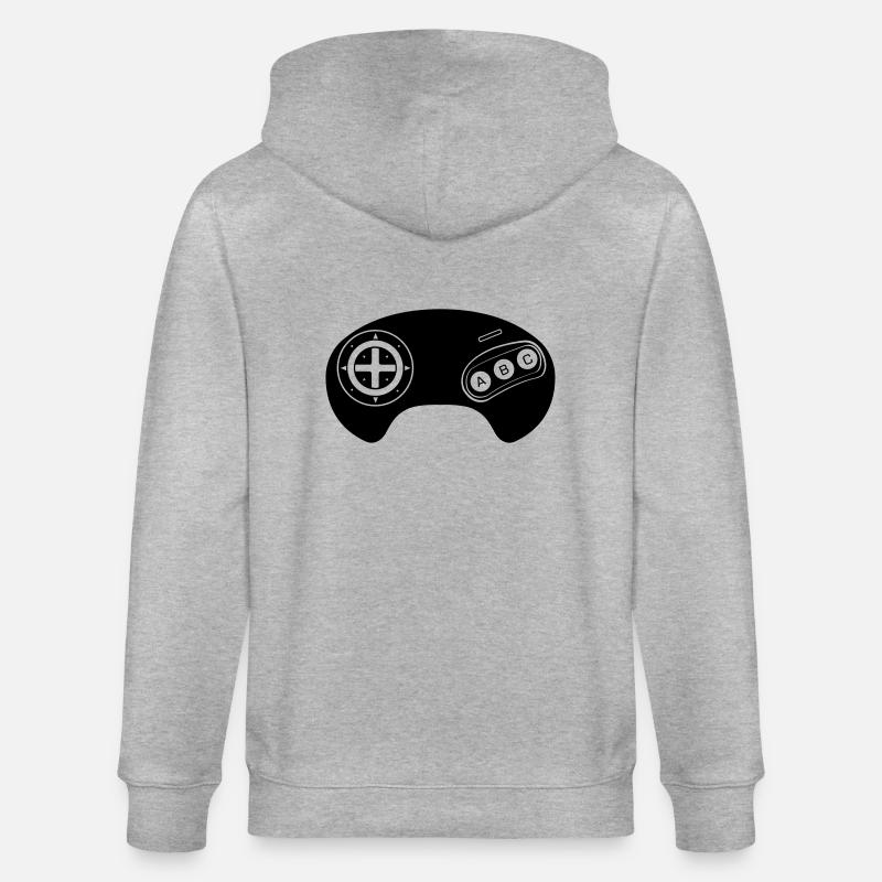 Mega Retro Controller - Stanley/Stella Unisex Bio-Kapuzenjacke CULTIVATOR - Grau meliert