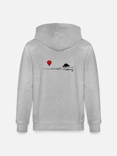 ballooning landscape - Stanley/Stella Unisex Bio-Kapuzenjacke CULTIVATOR  - Grau meliert