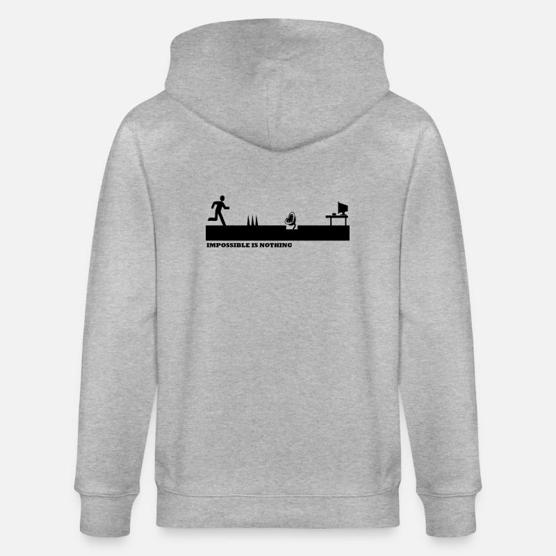 Impossible Is Nothing - Veste à capuche bio CULTIVATOR Stanley/Stella Unisexe - gris chiné