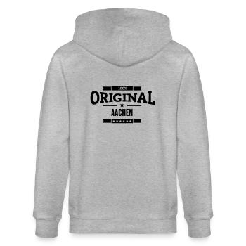 Original Aachen - Stanley/Stella Unisex Bio-Kapuzenjacke CULTIVATOR  - Grau meliert - Hinten - Luana (180cm)