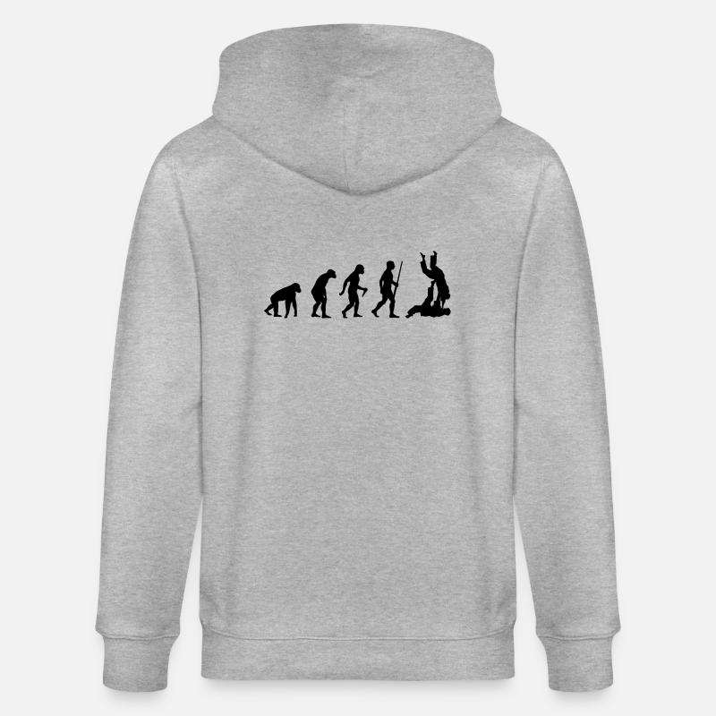 Judo Evolution - Stanley/Stella Unisex Bio-Kapuzenjacke CULTIVATOR  - Grau meliert