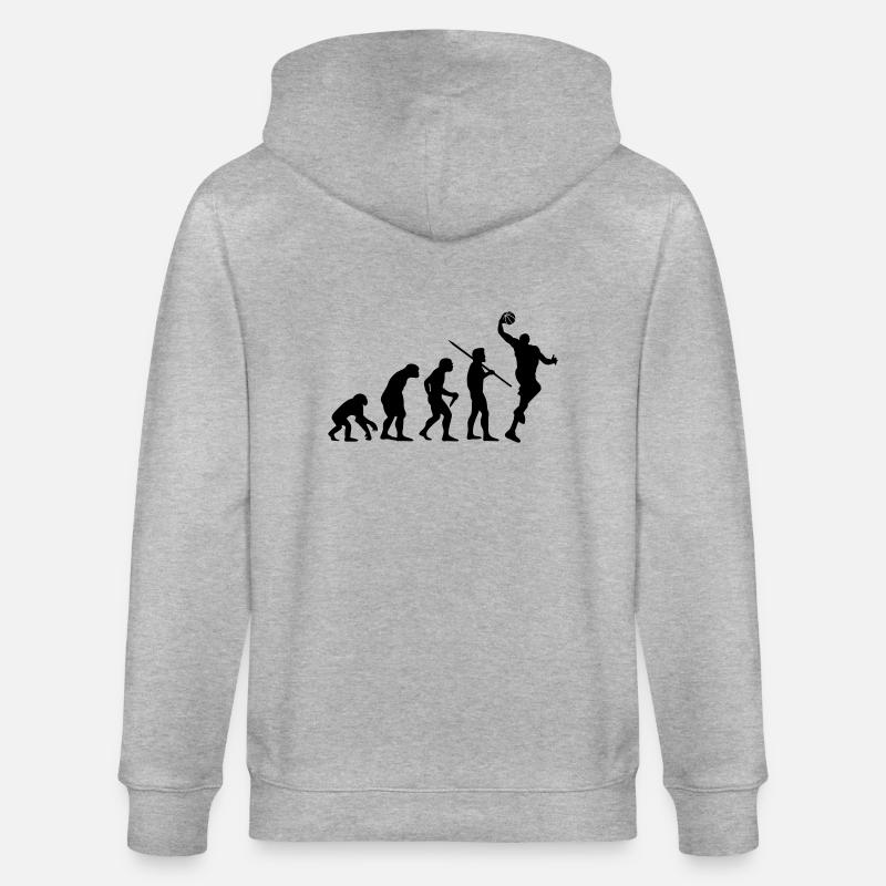 Évolution de l'homme - Basket - Veste à capuche bio CULTIVATOR Stanley/Stella Unisexe - gris chiné