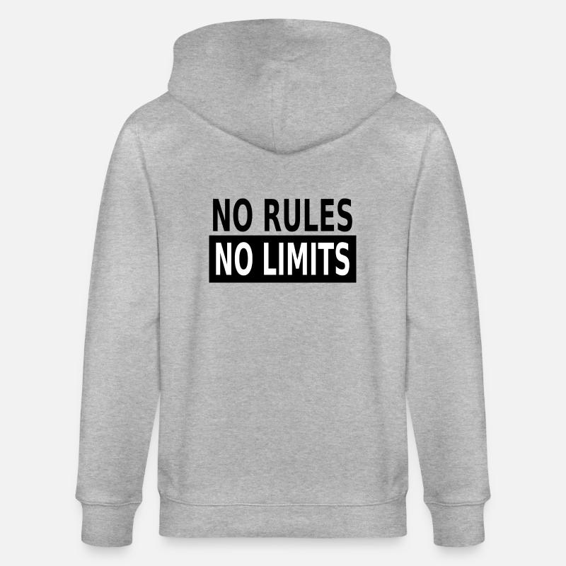 No Rules No Limits - Stanley/Stella Unisex Bio-Kapuzenjacke CULTIVATOR  - Grau meliert