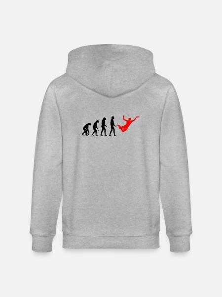 Ultimate Frisbee Evolution - Stanley/Stella Unisex Bio-Kapuzenjacke CULTIVATOR  - Grau meliert