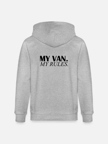 my van my rules - Stanley/Stella Unisex Bio-Kapuzenjacke CULTIVATOR - Grau meliert