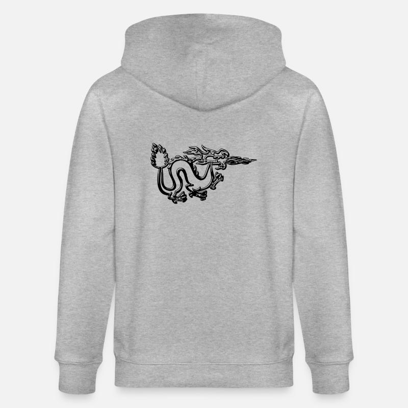 Drachen symbol - Stanley/Stella Unisex Bio-Kapuzenjacke CULTIVATOR  - Grau meliert
