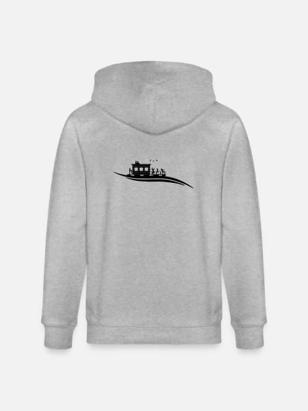 Hausboot Welle - Stanley/Stella Unisex Bio-Kapuzenjacke CULTIVATOR  - Grau meliert