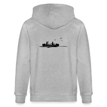 Sport - Kanu - Stanley/Stella Unisex Bio-Kapuzenjacke CULTIVATOR  - Grau meliert - Hinten - Luana (180cm)