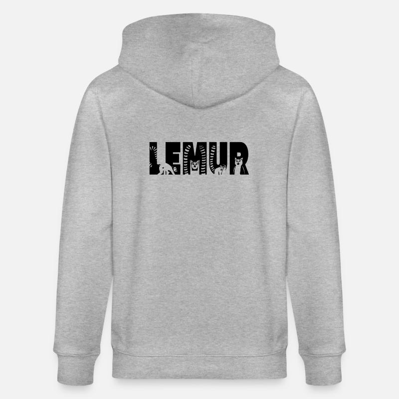 Lemur Tippfehler - Stanley/Stella Unisex Bio-Kapuzenjacke CULTIVATOR  - Grau meliert