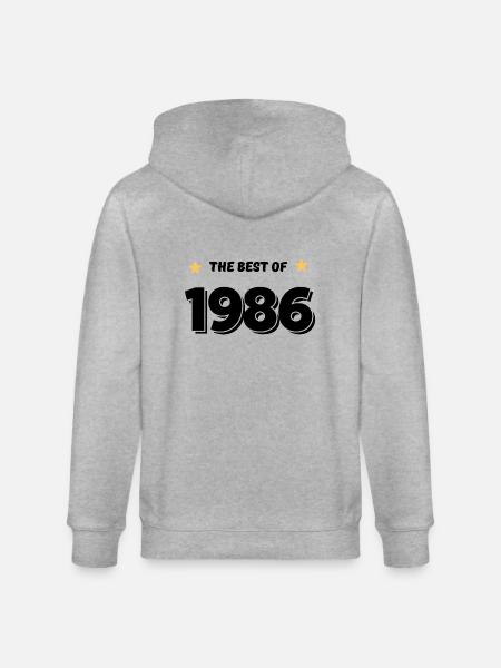 Best of 1986 - Stanley/Stella CULTIVATOR Unisex Organic Hooded Jacket - heather grey