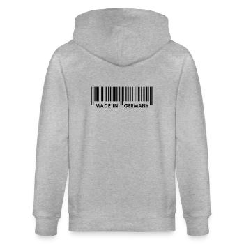 Made in Germany - Stanley/Stella Unisex Bio-Kapuzenjacke CULTIVATOR  - Grau meliert - Hinten - Luana (180cm)