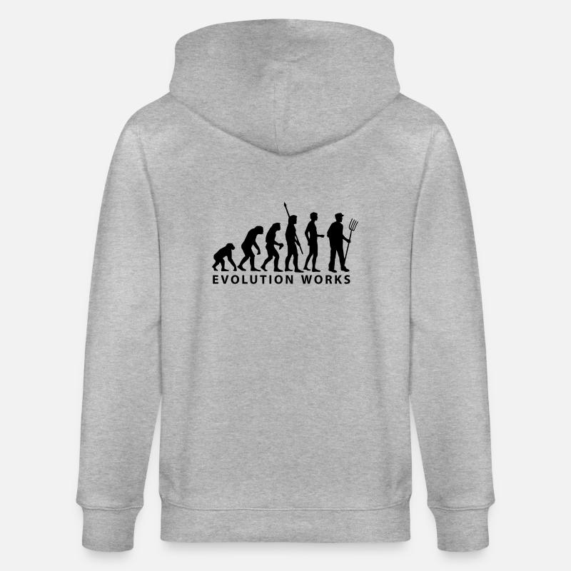 evolution_bauer - Stanley/Stella CULTIVATOR  Unisex Organic Hooded Jacket - heather grey