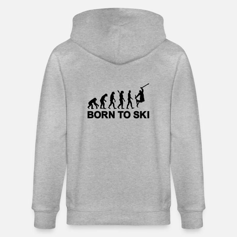 Évolution Ski - Veste à capuche bio CULTIVATOR Stanley/Stella Unisexe - gris chiné