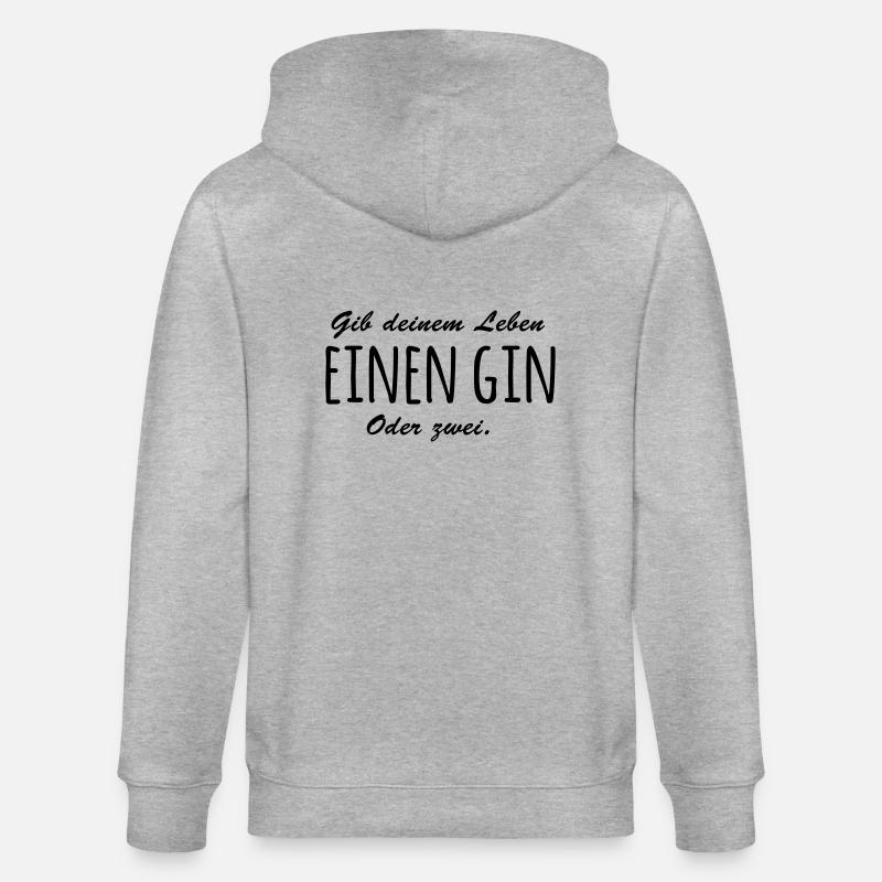 Gib Leben einen Gin - Stanley/Stella Unisex Bio-Kapuzenjacke CULTIVATOR  - Grau meliert