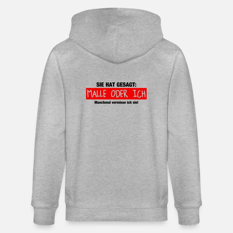 Malle oder ich - Stanley/Stella Unisex Bio-Kapuzenjacke CULTIVATOR  - Grau meliert