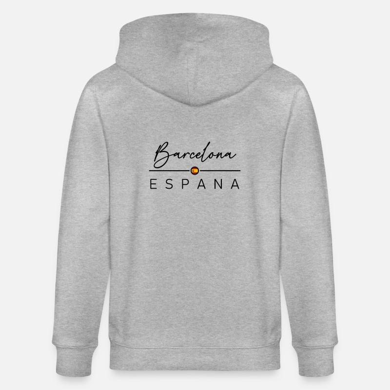 Espagne - Barcelone - Espagne - España - Veste à capuche bio CULTIVATOR Stanley/Stella Unisexe - gris chiné