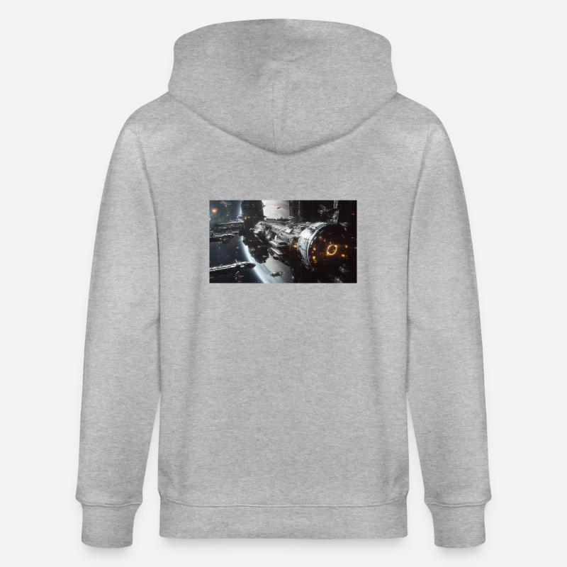 Perdu dans l’espace 1 1 - Veste à capuche bio CULTIVATOR Stanley/Stella Unisexe - gris chiné