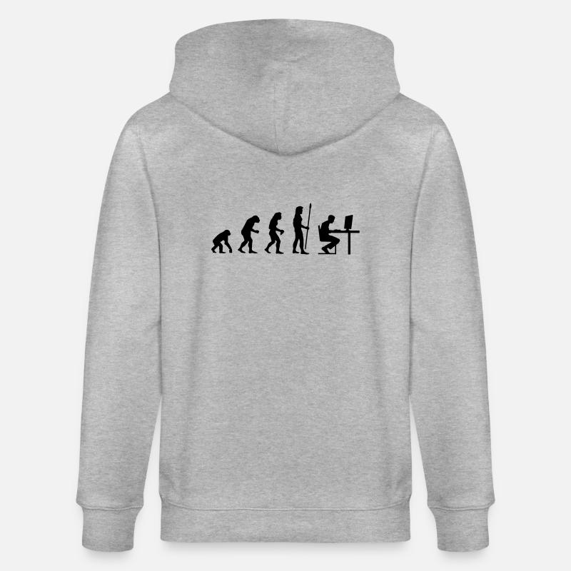 evolution_pc_gamer2 - Veste à capuche bio CULTIVATOR Stanley/Stella Unisexe - gris chiné