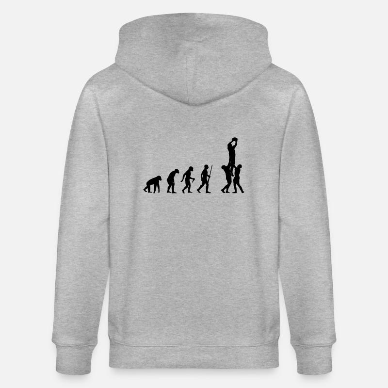 L'évolution de Rugby - Veste à capuche bio CULTIVATOR Stanley/Stella Unisexe - gris chiné