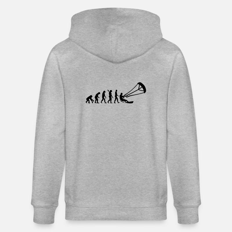 Evolution Kitesurfing - Stanley/Stella CULTIVATOR Unisex Organic Hooded Jacket - heather grey