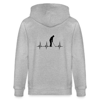 Pulse EKG golf - Veste à capuche bio CULTIVATOR Stanley/Stella Unisexe - gris chiné - Dos - Luana (180cm)
