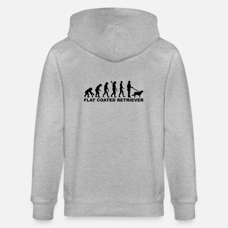 Flat Coated Retriever - Veste à capuche bio CULTIVATOR Stanley/Stella Unisexe - gris chiné