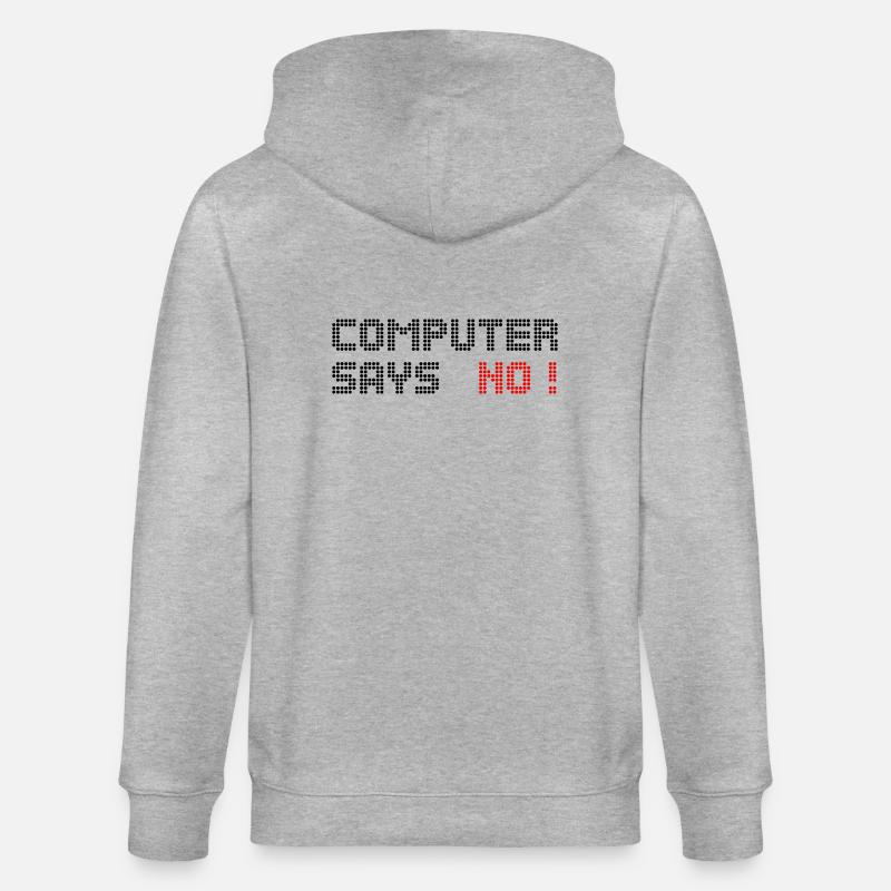 computer says no - Stanley/Stella Unisex Bio-Kapuzenjacke CULTIVATOR  - Grau meliert