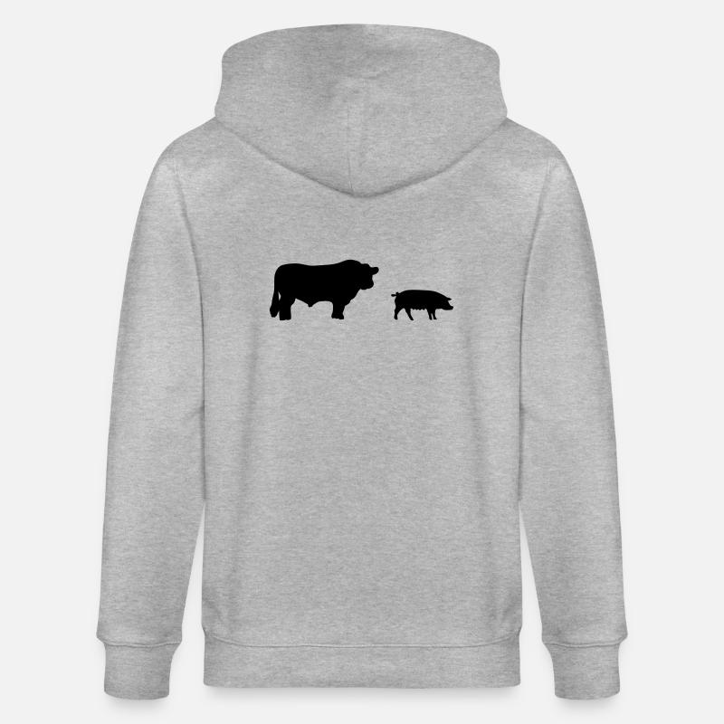 bœuf boeuf - Veste à capuche bio CULTIVATOR Stanley/Stella Unisexe - gris chiné