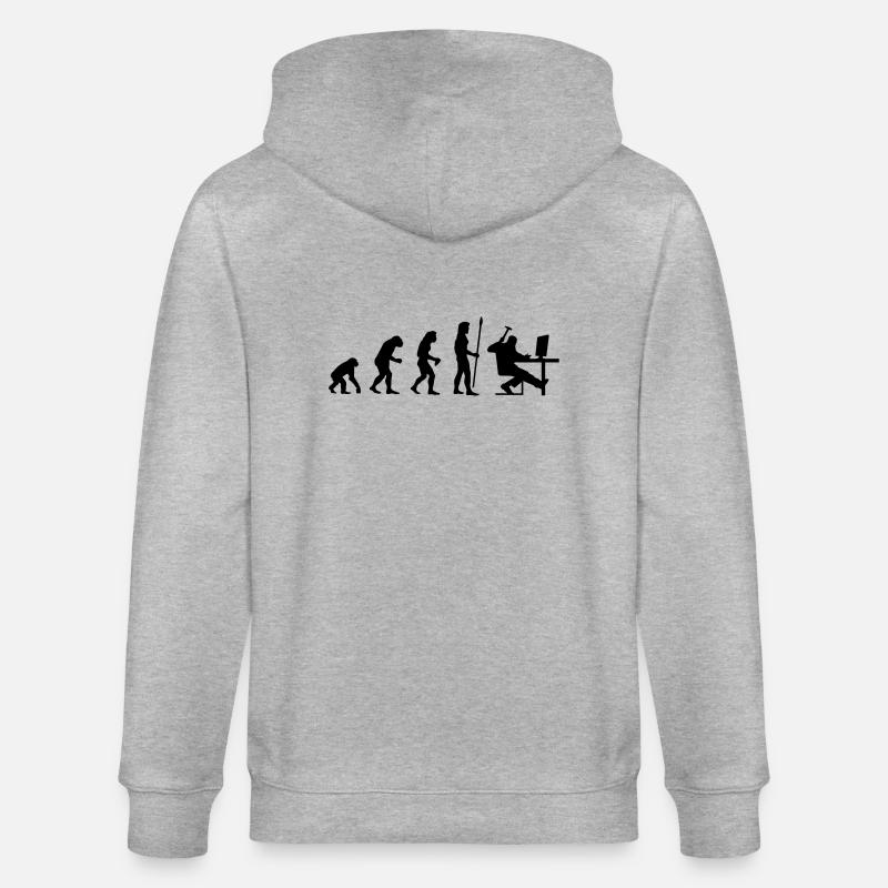 evolution_pc_1 - Stanley/Stella CULTIVATOR  Unisex Organic Hooded Jacket - heather grey