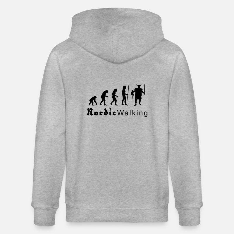 evolution_nordicwalking1 - Veste à capuche bio CULTIVATOR Stanley/Stella Unisexe - gris chiné