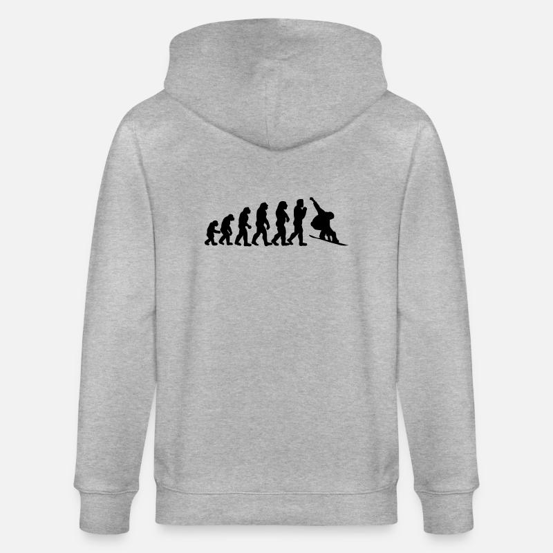 évolution de surf des neiges - Veste à capuche bio CULTIVATOR Stanley/Stella Unisexe - gris chiné