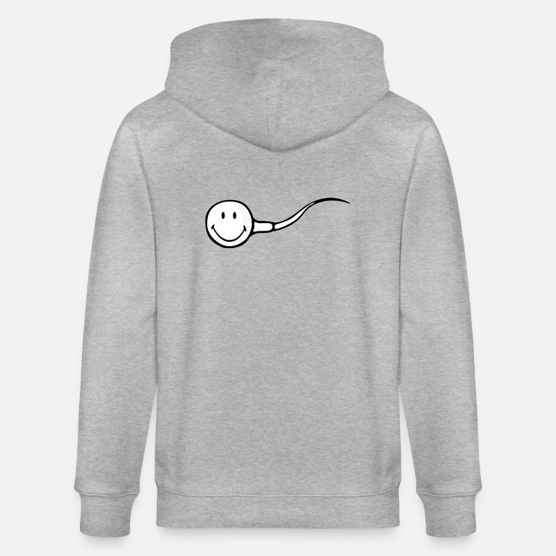 Smiley Sperm - Veste à capuche bio CULTIVATOR Stanley/Stella Unisexe - gris chiné