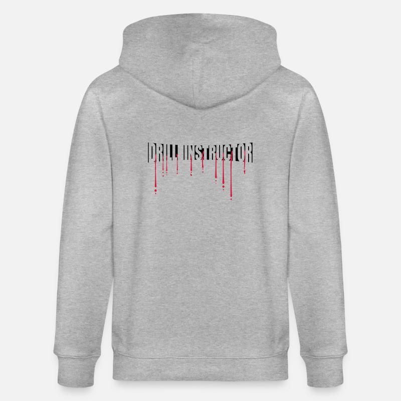 Blut Drill Instructor - Stanley/Stella Unisex Bio-Kapuzenjacke CULTIVATOR  - Grau meliert