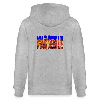 Marseille City - Stanley/Stella CULTIVATOR  Unisex Organic Hooded Jacket - heather grey - Back - Luana (180cm)