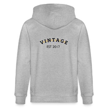 Jahrgang ist 2017 - Stanley/Stella Unisex Bio-Kapuzenjacke CULTIVATOR  - Grau meliert - Hinten - Luana (180cm)